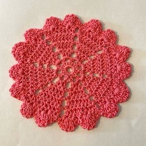 Crochet heart dollies